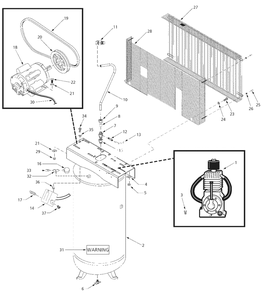 Air-Compressor Parts Diagram and Parts List for CE600000AJ  Campbell Hausfeld Compressor